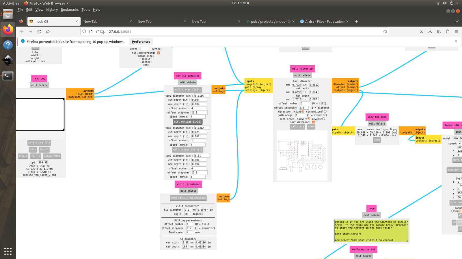 Upload the outline file in Mods